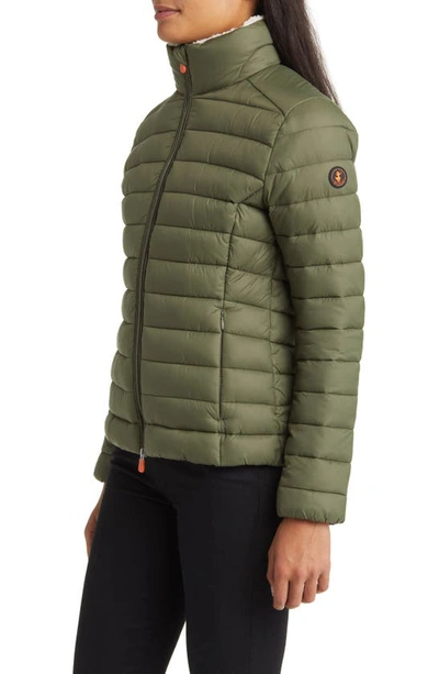 Save The Duck Camilla Puffer Jacket In Laurel Green