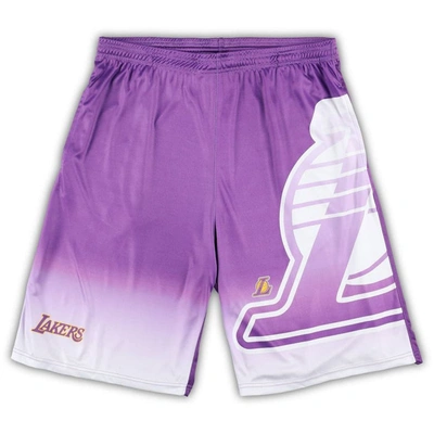Shop Fanatics Branded Purple Los Angeles Lakers Big & Tall Graphic Shorts