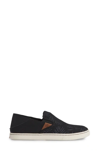 Shop Olukai 'pehuea' Slip-on Sneaker In Black/ Palm Fabric