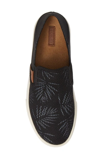 Shop Olukai 'pehuea' Slip-on Sneaker In Black/ Palm Fabric