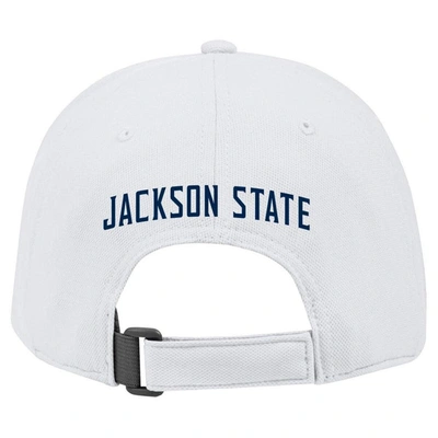 Shop Under Armour White Jackson State Tigers Blitzing Accent Iso-chill Adjustable Hat