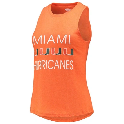 Shop Concepts Sport Green/orange Miami Hurricanes Tank Top & Pants Sleep Set