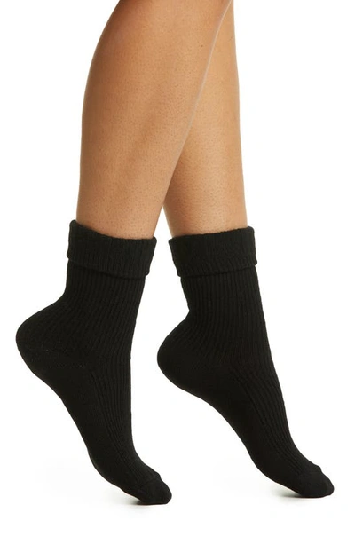 Shop Oroblu Hilda Wool & Cashmere Blend Crew Socks In Black