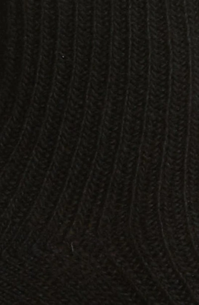 Shop Oroblu Hilda Wool & Cashmere Blend Crew Socks In Black