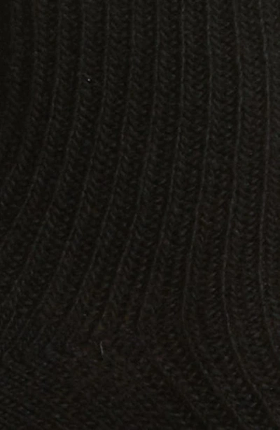 Oroblu Hilda Wool & Cashmere Blend Crew Socks In Black