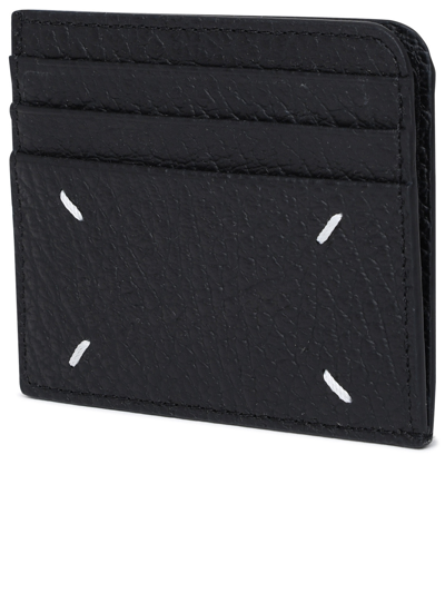 Shop Maison Margiela Woman  Leather Card-holder In Black