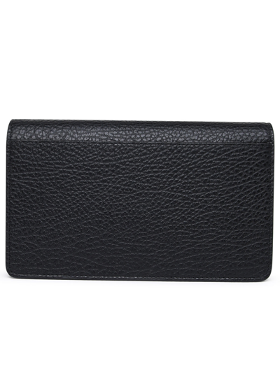 Shop Maison Margiela Woman  Black Calf Leather Wallet