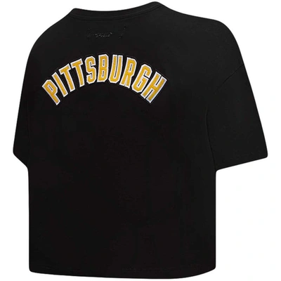 Shop Pro Standard Black Pittsburgh Penguins Classic Boxy Cropped T-shirt