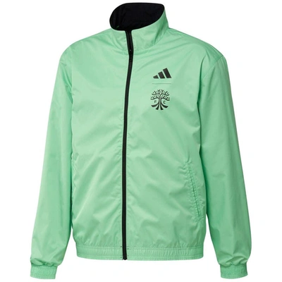 Shop Adidas Originals Adidas Black/green Austin Fc 2023 On-field Anthem Full-zip Reversible Team Jacket