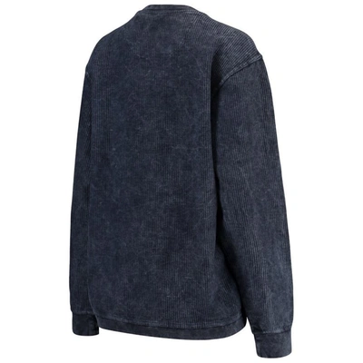 Shop Pressbox Navy Virginia Cavaliers Comfy Cord Vintage Wash Basic Arch Pullover Sweatshirt