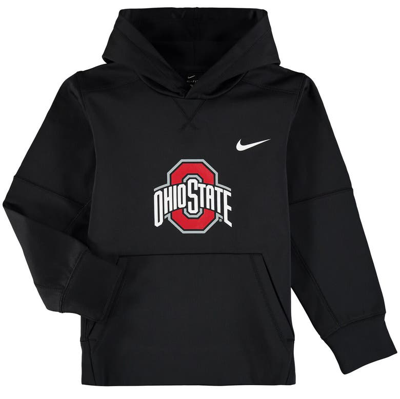Shop Nike Youth  Black Ohio State Buckeyes Logo Ko Pullover Performance Hoodie