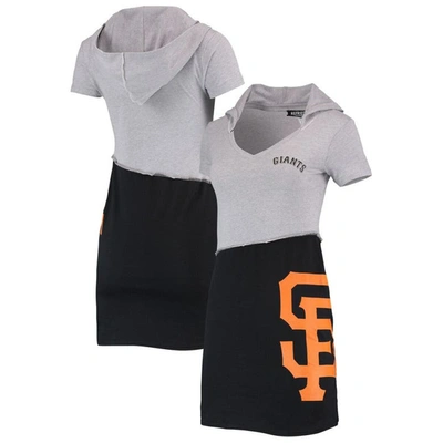 Shop Refried Apparel Heathered Gray/black San Francisco Giants Hoodie Dress