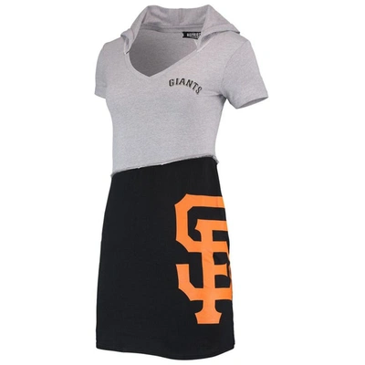Shop Refried Apparel Heathered Gray/black San Francisco Giants Hoodie Dress