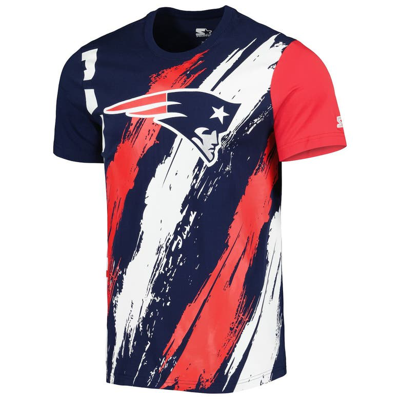 Shop Starter Navy New England Patriots Extreme Defender T-shirt