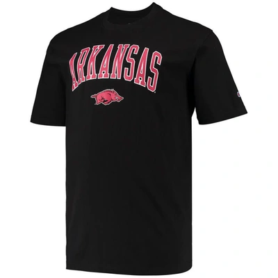 Shop Champion Black Arkansas Razorbacks Big & Tall Arch Over Wordmark T-shirt