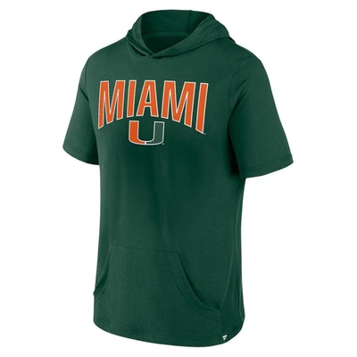 Shop Fanatics Branded Green Miami Hurricanes Outline Lower Arch Hoodie T-shirt