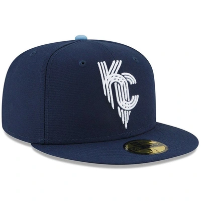 Shop New Era Navy Kansas City Royals 2022 City Connect 59fifty Fitted Hat