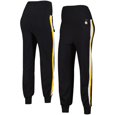 Shop Kiya Tomlin Black Pittsburgh Steelers Stripe Tri-blend Joggers