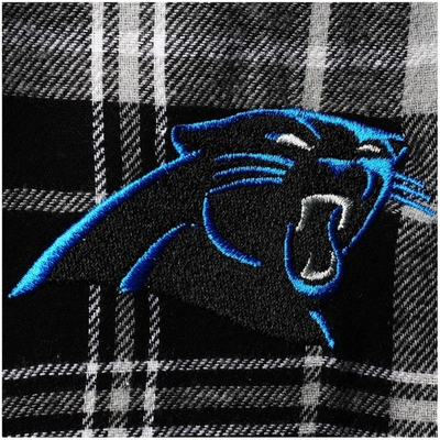 Shop Concepts Sport Black Carolina Panthers Big & Tall Lodge T-shirt And Pants Sleep Set