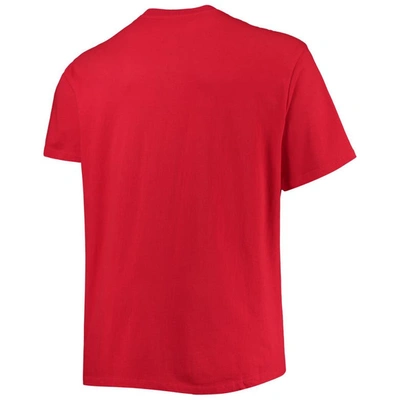 Shop Champion Scarlet Ohio State Buckeyes Big & Tall Arch Over Wordmark T-shirt