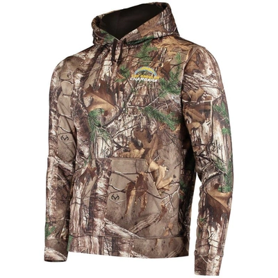 Shop Dunbrooke Realtree Camo Los Angeles Chargers Circle Champion Tech Fleece Pullover Hoodie