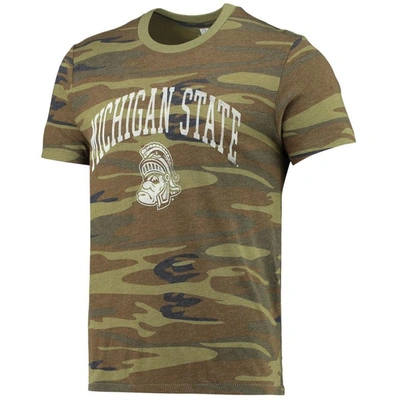 Shop Alternative Apparel Camo Michigan State Spartans Arch Logo Tri-blend T-shirt