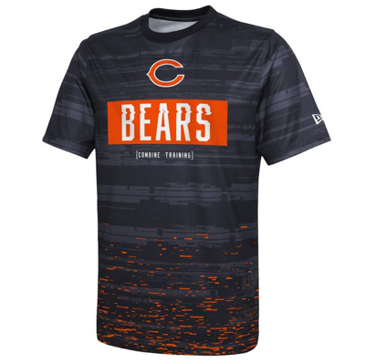 Shop New Era Navy Chicago Bears Combine Authentic Sweep T-shirt