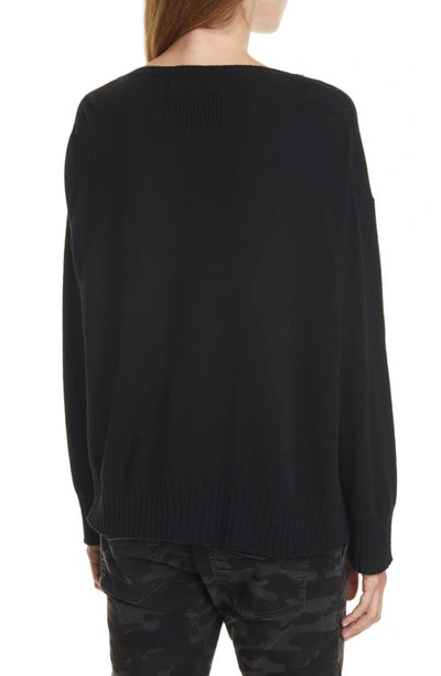 Shop Nili Lotan Cashmere Boyfriend Sweater In Black