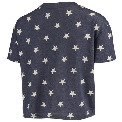 Shop Alternative Apparel Navy Michigan Wolverines Headliner Stars Cropped Tri-blend T-shirt