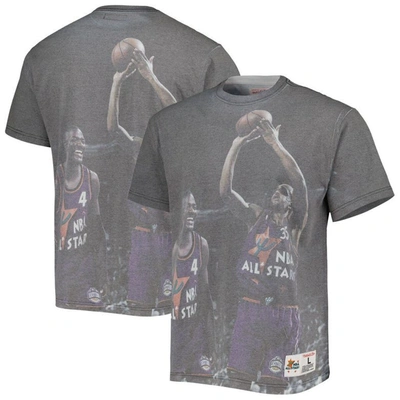 Shop Mitchell & Ness Detroit Pistons Above The Rim Graphic T-shirt In Gray