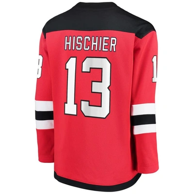 Shop Fanatics Youth  Branded Nico Hischier Red New Jersey Devils Replica Player Jersey