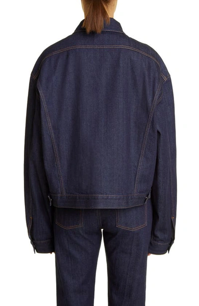 Shop The Row Ness Denim Trucker Jacket In Indigo