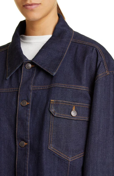 Shop The Row Ness Denim Trucker Jacket In Indigo