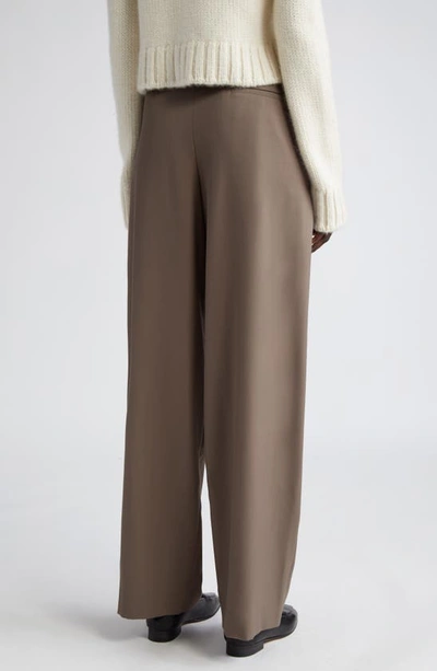 Shop The Row Rufos Pleated Pants In Taupe