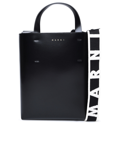 Shop Marni Woman 'museo' Mini Bag In Black Leather