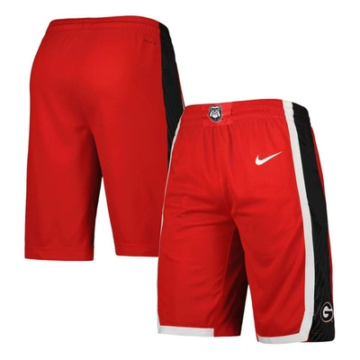Shop Nike Red Georgia Bulldogs Replica Team Basketball Shorts
