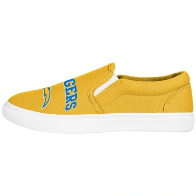 Shop Foco Los Angeles Chargers Big Logo Slip-on Sneakers In Navy