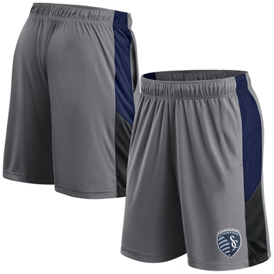 Shop Fanatics Branded Gray Sporting Kansas City Team Shorts