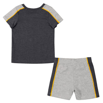 Shop Colosseum Infant  Black/heather Gray Iowa Hawkeyes Norman T-shirt & Shorts Set