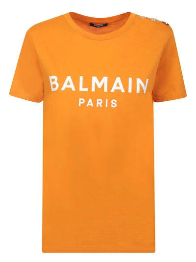 Shop Balmain T-shirts In Orange