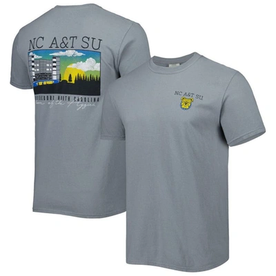 Shop Image One Gray North Carolina A&t Aggies Campus Scenery Comfort Color T-shirt