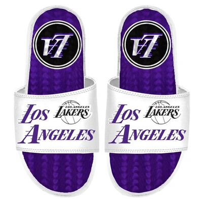Shop Islide White Los Angeles Lakers 2022/23 City Edition Gel Slide Sandals