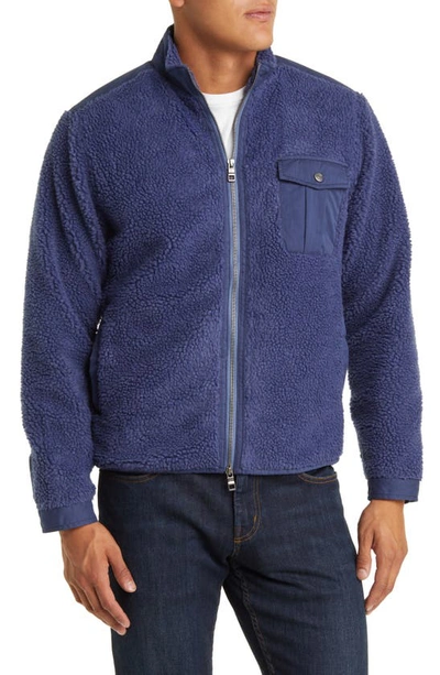 Shop Peter Millar Autumn High Pile Fleece Jacket In Star Dust