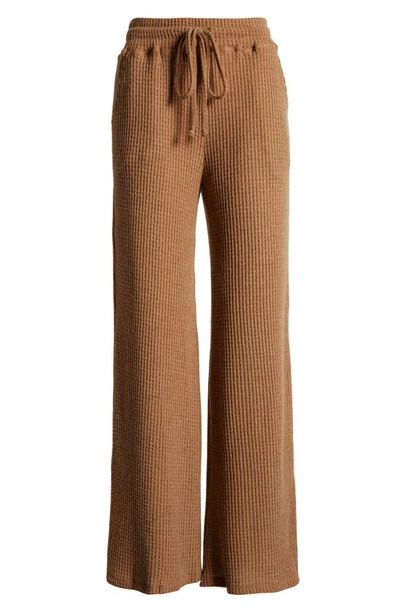 Shop Beyond Yoga Free Style Waffle Knit Pants In Toffee