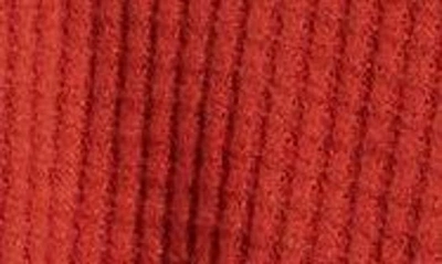 Shop Beyond Yoga Free Style Waffle Knit Pullover In Red Sand