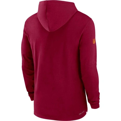 Shop Nike Burgundy Washington Commanders Sideline Performance Long Sleeve Hoodie T-shirt