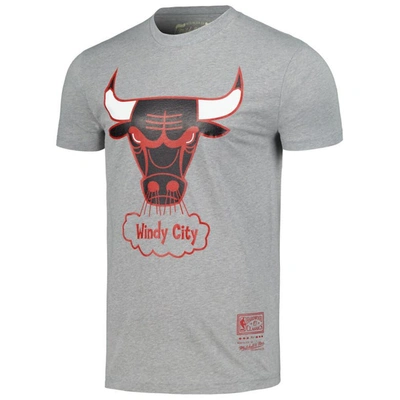 Shop Mitchell & Ness Unisex  Gray Chicago Bulls Hardwood Classics Mvp Throwback Logo T-shirt