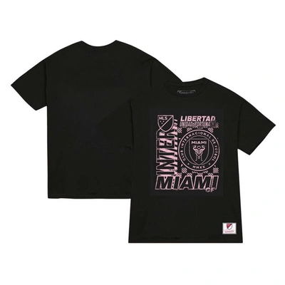 Shop Mitchell & Ness Black Inter Miami Cf Striker T-shirt