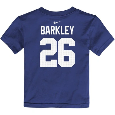 Shop Nike Toddler  Saquon Barkley Royal New York Giants Player Name & Number T-shirt