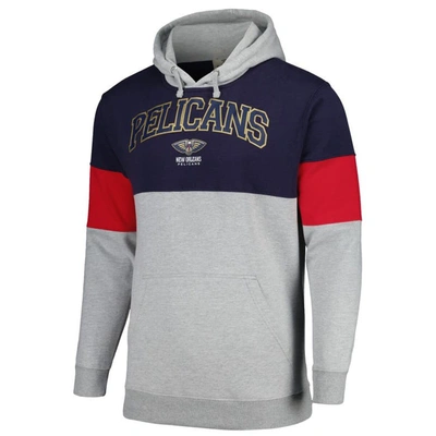 Shop Fanatics Branded Navy New Orleans Pelicans Contrast Pieced Pullover Hoodie